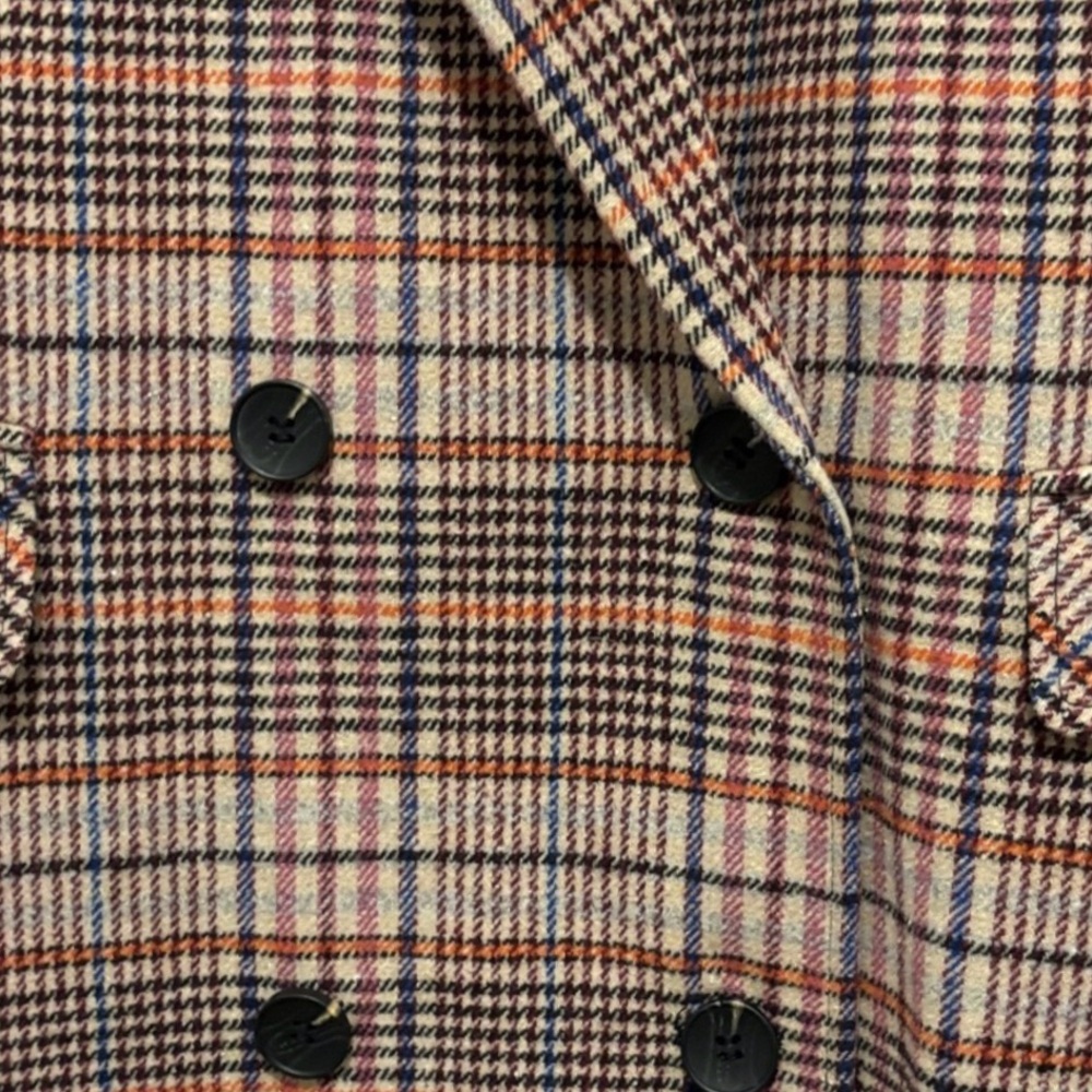 🍒NWT🍒 Avec Les Filles Oversized Double Breasted Plaid Blazer, Size Medium - Picture 8 of 10
